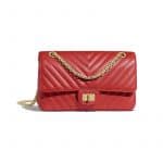 Chanel Red Chevron 2.55 Reissue Size 225 Bag