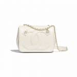 Chanel White Lambskin CC Flap Bag