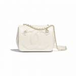 Chanel White Lambskin CC Flap Bag