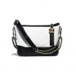 Chanel White:Black Gabrielle Small Hobo Bag