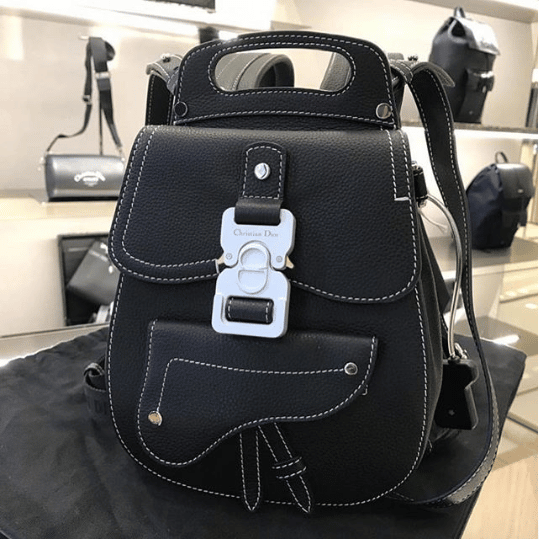 Dior Mini Saddle Bag Black for Men