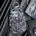 Dior Blue Raymond Pettibon Saddle Key Holder - Fall 2019