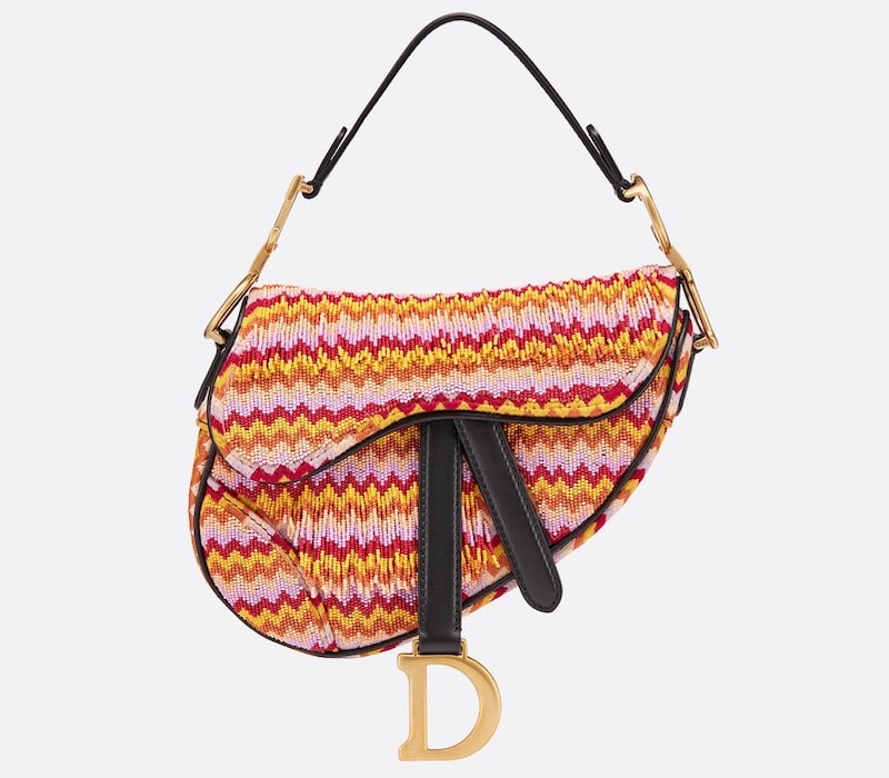 Dior Embroidered Mini Saddle Bag
