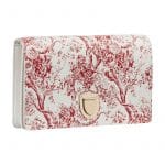 Dior Red/White Hortensia Diorama Clutch Bag