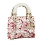 Dior Red/White Hortensia Mini Lady Dior Bag