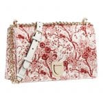 Dior Red/White Hortensia Small Diorama Flap Bag