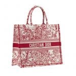 Dior Red/White Hydrangea Book Tote Bag
