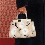 Fendi Beige Floral Fur Peekaboo Mini Bag - Pre-Fall 2019