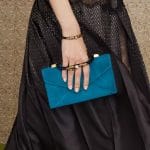 Fendi Blue Suede Envelope Clutch Bag - Pre-Fall 2019