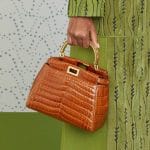 Fendi Brown Crocodile Peekaboo Mini Bag - Pre-Fall 2019