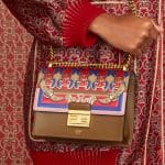 Fendi Brown Multicolor Printed Flap Bag - Pre-Fall 2019