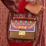 Fendi Brown Multicolor Printed Flap Bag - Pre-Fall 2019