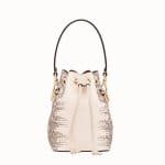 Fendi Pink Lizard Skin Mon Tresor Mini Bucket Bag