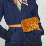 Fendi Tan Suede Embossed FF Baguette Belt Bag - Pre-Fall 2019