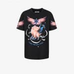 Givenchy Black Oversized T-Shirt with Zodiac Sign Pig Print