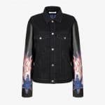 Givenchy Denim and Printed Leather Jacket