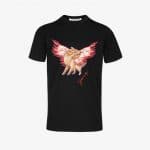 Givenchy Embroidered Black T-Shirt with Zodiac Sign Pig Print