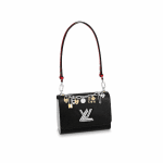 Louis Vuitton Black Twist MM Love Lock Charms Bag
