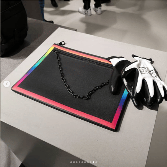Black Louis Vuitton Taiga Rainbow Pochette A4