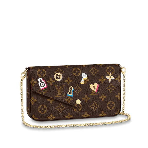 Louis Vuitton Bag charm M63759 Portocre LV Stories icon motif Authentic