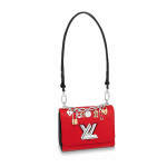 Louis Vuitton Red Twist PM Love Lock Charms Bag