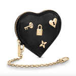 Louis Vuitton Black Epi Love Lock Porte-Monnaie Cœur