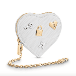 Louis Vuitton Blanc Epi Love Lock Porte-Monnaie Cœur