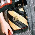 Gucci Black/Beige GG Marmont Drawstring Bag
