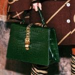 Gucci Green Crocodile Sylvie Top Handle Bag