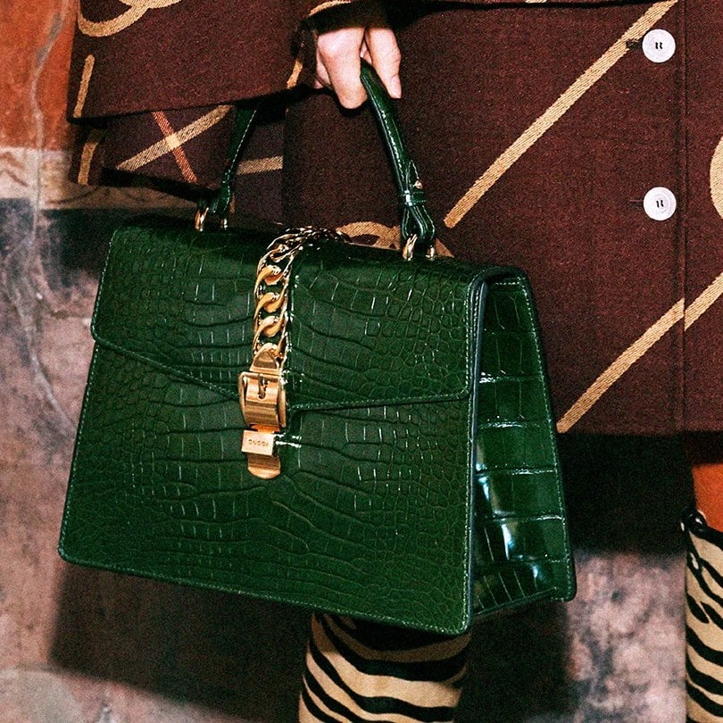 gucci green crocodile bag