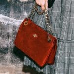 Gucci Red Suede Shoulder Bag