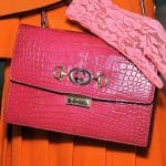 Gucci Pink Crocodile Shoulder Bag