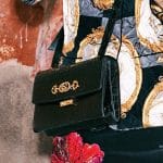 Gucci Black Crocodile Shoulder Bag