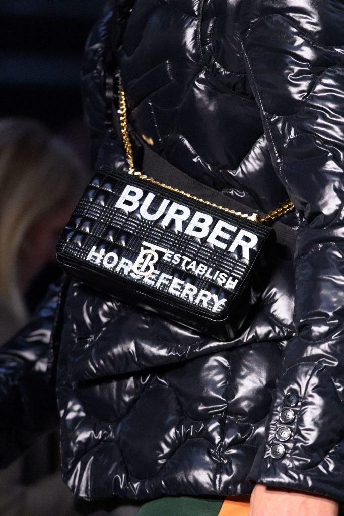Burberry Black Printed Flap Bag - Fall 2019
