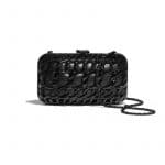 Chanel Black Aluminium/Lambskin Evening Bag