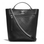 Chanel Black Calfskin Large Bucket Bag