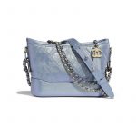 Chanel Blue Iridescent Calfskin Gabrielle Small Hobo Bag