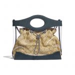 Chanel Blue PVC/Denim Shopping Bag