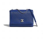 Chanel Dark Blue Calfskin Flap Bag