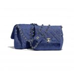 Chanel Dark Blue Denim Side Pack Bag