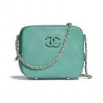Chanel Green Calfskin Camera Case Bag