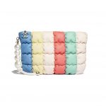 Chanel Multicolor Lambskin with Imitation Pearls Clutch Bag