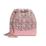 Chanel Pink/Beige/Orange/Ecru Tweed Gabrielle Small Backpack Bag