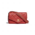 Chanel Red Calfskin Small Waist Bag