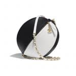 Chanel White/Black Calfskin Beach Ball Bag