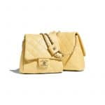 Chanel Yellow Lambskin Medium Side Pack Bag