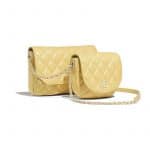 Chanel Yellow Lambskin Side Pack Bag