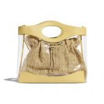 Chanel Yellow PVC/Calfskin Shopping Bag