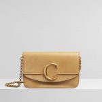 Chloe Bleached Brown C Clutch with Chain Bag