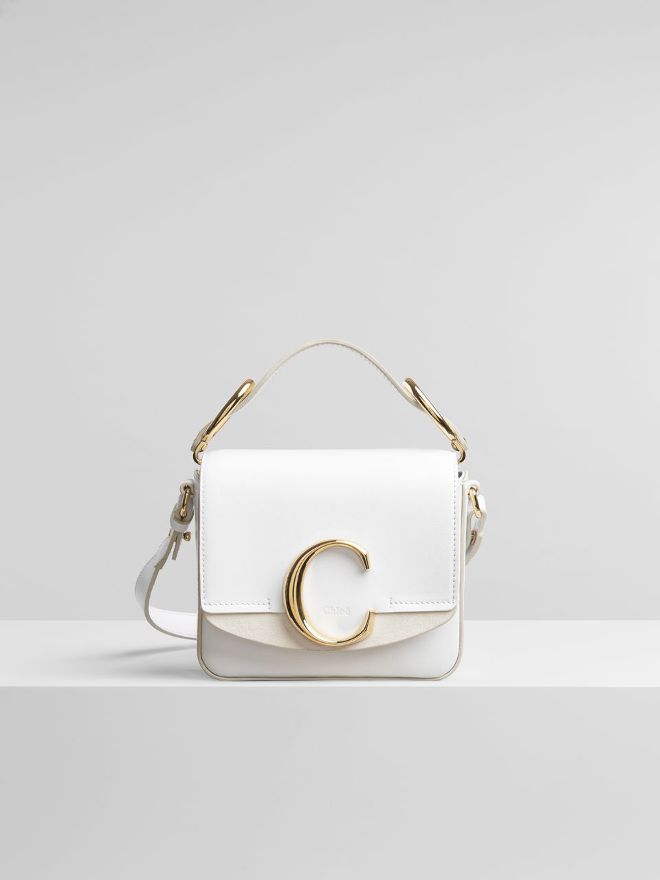 Chloé C Clutch With Cahin Cloudy Blue at FORZIERI